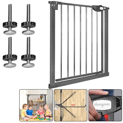 Treppenschutzgitter ohne Bohren Kind Türgitter Auto-Close Treppengitter Schwarz - Bild 1 von 4