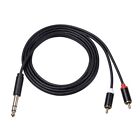 Splitter 6.35Mm To 2Rca Cable For Home Theater Dvd Tv Sound Box Amplifier
