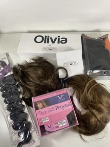 Konvolut Restposten Haarstücke/ Extensions, u.a. Olivia Locken - Bild 1 von 4