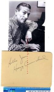 Hoagy Carmichael vintage signed album page AFTAL#145