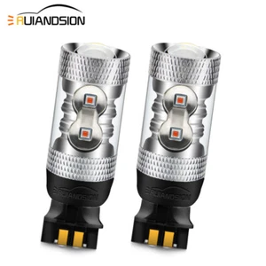 1pair PWY24W 2525 10 LED Lampadina Auto Indicatore Luce del Freno 10-30V Ambra - Picture 1 of 8