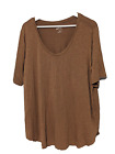Women Shirt 24/7 Maurices Xl Brown Color Flowy Shirt