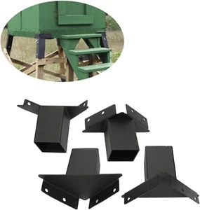 4X4 Deer Blind Brackets - 4Pcs Compound Angle Platform Brackets for Hunting, Sho - Picture 1 of 12
