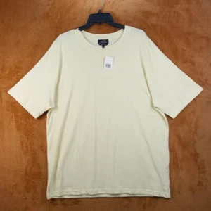 A.P.C. Shirt Mens XXL Light Yellow Pullover Crew Center Logo Tee Pastel - Picture 1 of 7