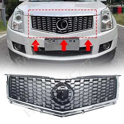 Kit de cubierta de malla de rejilla de parachoques delantero negro 1 pieza para Cadillac SRX 2010-2016 Foto 1 de 4