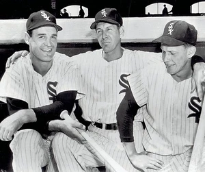 1955 Wire Photo Chicago White Sox baseball Walt Dropo Marty Marion Bob Nieman  - Picture 1 of 2