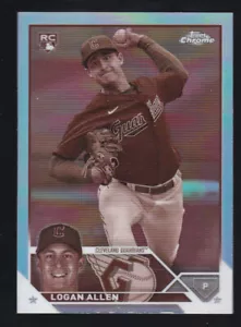 2023 Topps Chrome Update #USC186 LOGAN ALLEN RC Rookie Card SEPIA REFRACTOR - Bild 1 von 3