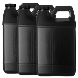 F-Style 38/400 schwarz 1 Gallone Flasche HDPE Krug mit geripptem Verschluss (128oz) (3er Pack) - Bild 1 von 5
