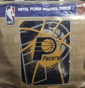 Manta de felpa real de 60""x 80"" INDIANA PACERS NBA - Imagen 1 de 2