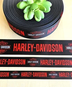 5/8, 7/8 & 1.5" (1 YD) Grosgrain Ribbon Biker Motorcycle Red Harley - Picture 1 of 1