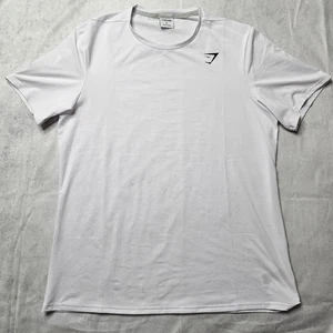 Camiseta de entrenamiento de rendimiento blanca Gymshark para hombre talla XL top ligero de gimnasio - Imagen 1 de 6