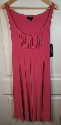 Chaps Fit Flare Dress Sz Extra Large Pink Stretch Wedding Cocktail Casual NWT - Image 1 of 4