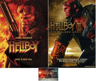 HELLBOY & HELLBOY II THE GOLDEN ARMY David Harbour Ron Perlman Double Feature - Image 1 of 4