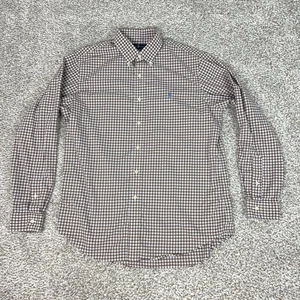 Ralph Lauren Hemd Herren Large braun blau Gingham kariert Button Down Langarm - Bild 1 von 8