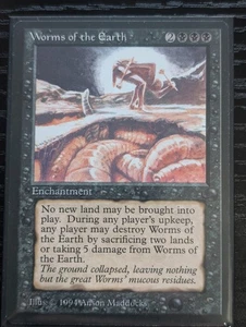 WORMS OF THE EARTH - The Dark Edition MTG Magic Card - M/NM Condition | Vintage - Picture 1 of 1