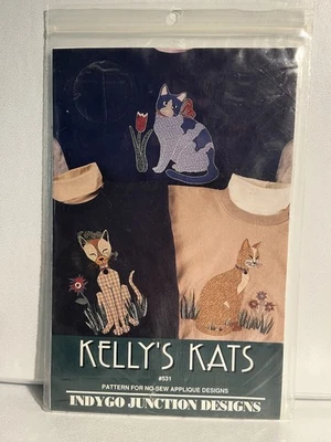 Kelly’s Kats, Pattern #531 No Sew Appliqué Designs By Indygo Junction NEW - Image 1 of 4
