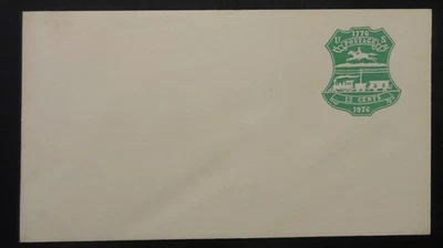US Envelope #U582 13¢ Train & Horseman - unused (4077) - Image 1 of 2