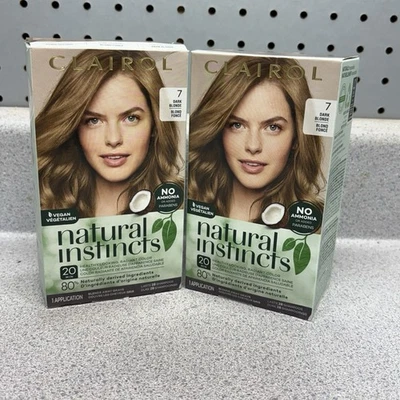 (2 Pk) CLAIROL Natural Instincts Hair Color Washes Away Gradually-#7 Dark Blonde - Image 1 of 4