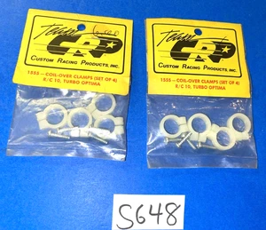 TEAM CRP ORIGINAL RC 2 SETS OF COIL-OVER CLAMPS FOR RC10/TURBO OPTIMA SHOCKS NEW - Picture 1 of 8