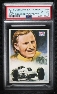 1979 Quelcom Ases Mundiales Del Deporte Small Graham Hill #95 PSA 6 HOF - Image 1 of 2