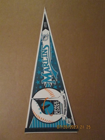 MLB Florida Marlins Vintage Rare 1994 Spring Training Team Logo Baseball Pennant Cover