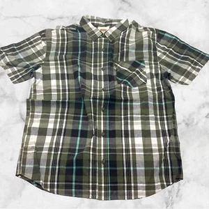 Herren Levi's Moosgrün | Schwarz | Türkis Kariert Button Down S/S Hemd Neu mit Etikett - Bild 1 von 3