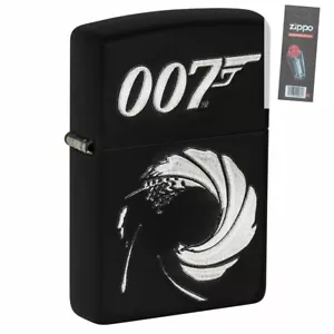 Zippo 49329 James Bond 007 Texture Print Black Matte Lighter + FLINT PACK - Picture 1 of 1
