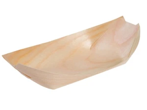 100 Holz Schiffchen Fingerfood Schalen Holzschalen 21,5x11 cm (66621) - Bild 1 von 1