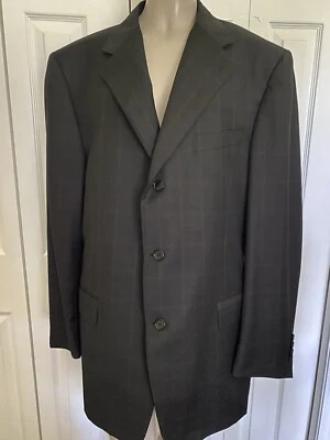 Blazer de lana Saks Fifth Avenue Canali Super 120’s abrigo deportivo ventana panel talla 46R Foto 1 de 4