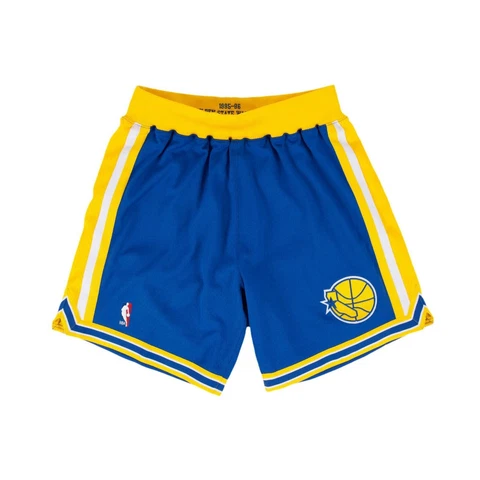 Mitchell & Ness NBA Authentic Shorts Golden State Warriors Blue Yellow 95-96 2XL Cover