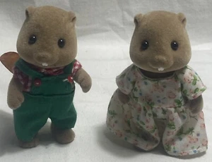 Sylvanian Beaver mother & Dad figures. Waters Babblebrook lady ( SF2 ) - Picture 1 of 5