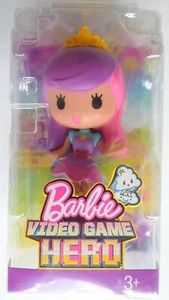 BARBIE PRINCESS VIDEO GAME HERO FIGURE 4.75" COLLECTIBLE PURPLE PINK HAIR CROWN - Picture 1 of 2