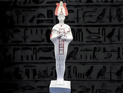 White Marble stone God Osiris Lord of The Dead handmade statue, unique Statue A - Image 1 of 4