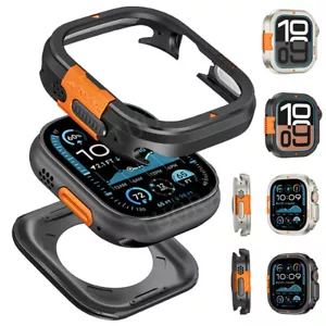 For Apple Series 10 46mm/Ultra 1 2 49mm Smart Watch Cover Metal Case Protector - Picture 1 of 25