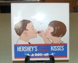 Azulejos de chocolate con leche Hershey's vintage ""Un beso para ti"" 6""x6"" Japón - Imagen 1 de 5