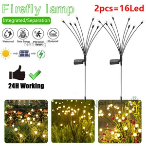 2X LED Solar Powered Firefly Swaying Lawn Lights Outdoor Garden Landscape Lamp - Picture 1 of 12