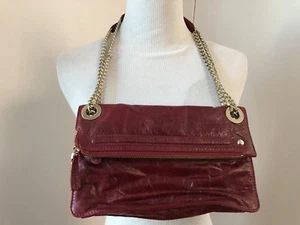 SABA Oz AUS maroon red leather handbag crossbody purse lined NEW - Picture 1 of 8
