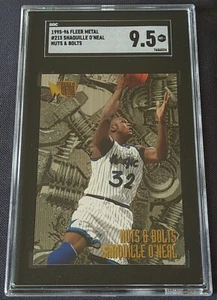 1995-96 Fleer Metal Nuts & Bolts #215 Shaquille O'Neal SGC 9.5 Mint+ Magic HOF - Picture 1 of 2