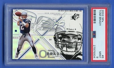 2002 TOM BRADY PSA 9 PERFEITO ESTADO SPx NEW ENGLAND PATRIOTS BUCS NAVALHA AFIADA (#6) RZC  - Imagem 1 de 4
