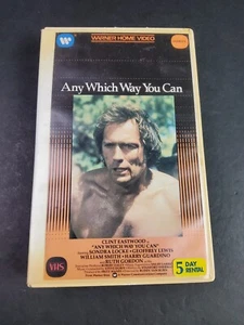 Any Which Way You Can 1980 Action Comedy VHS Clint Eastwood Warner Clamshell - Picture 1 of 7