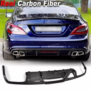 Labios difusor parachoques trasero carbono real para Benz W218 CLS550 CLS63 AMG 15-17 - Imagen 1 de 11