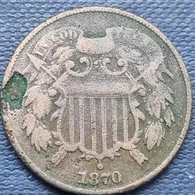 1870 Two Cent Piece 2c Better Grade Details #78589 - Image 1 of 2