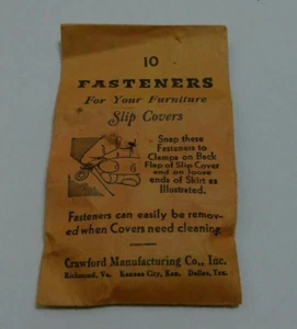 Crawford Manufacturing 10 Möbel Schutzhülle Stiftverschlüsse Vintage 2 Zinken - Bild 1 von 4