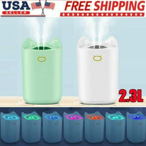 2.3L Portable USB LED Mini Car Home Humidifier Aroma Oil Diffuser Mist Purifier - Picture 1 of 12