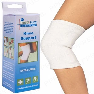 2x White Tubular Knee Support Sleeve EXTRA LARGE Elastic Medical/Sport Leg Thigh - Picture 1 of 3