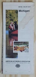 Road Map Michigan USA AAA 1984 Folding Paper Travel Directions - Picture 1 of 9