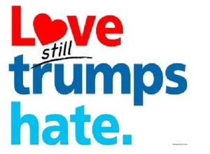Love STILL Trumps Hate Anti - Trump Donald Campaign Posters 100 - Picture 1 of 1
