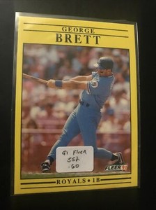 1991 Fleer #552 George Brett Kansas City Royals Baseball Card (o)