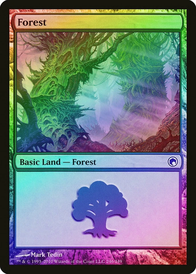 Forest (246) FOIL Scars of Mirrodin NM Basic Land MAGIC MTG CARD ABUGames - Image 1 of 1