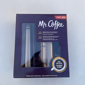 MR. COFFEE 2 Piece Stainless Steel Thermal Bottle & Travel Mug Set Copper NEW - Picture 1 of 6
